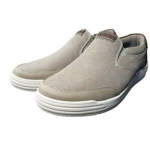 Nunn Bush Mens Tan Kore City Walk Canvas Moc Toe Slip On Shoes Loafers Size 7